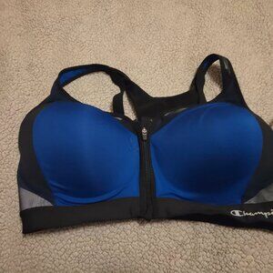 Champion Motion Control Front Zip High Impact Sports Bra 40DD